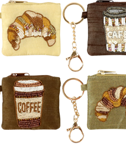5892 POCHETTE CLÉS CAFÉ DUO 4P